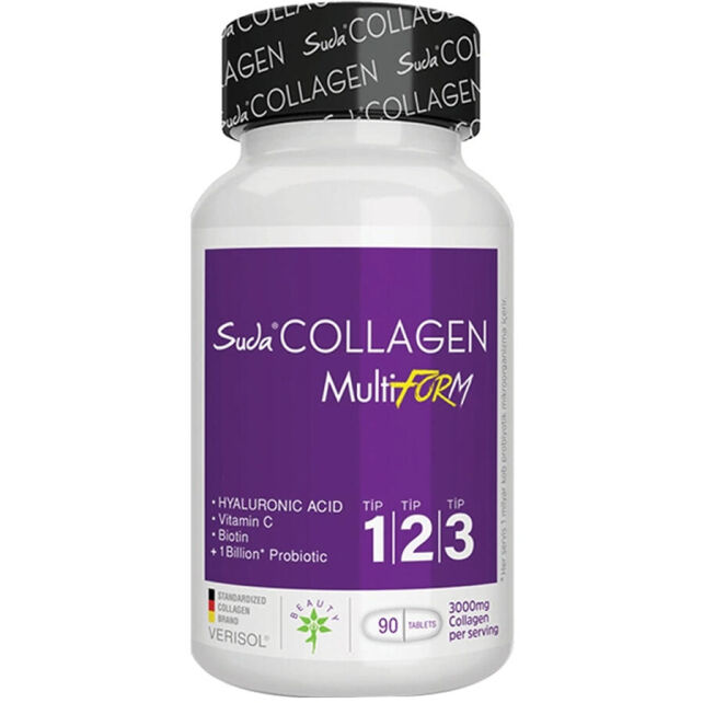 Suda Collagen Kolajen Takviye Edici Gıda 90 Tablet Plastik Şişe - 1