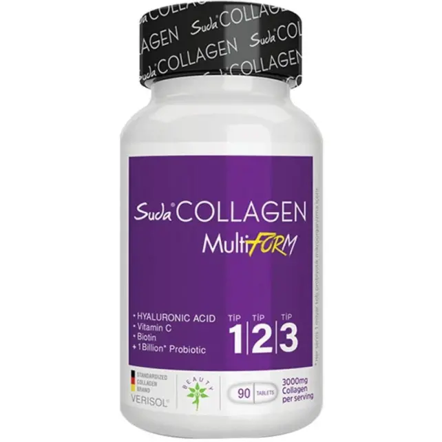 Suda Collagen Kolajen Takviye Edici Gıda 90 Tablet Plastik Şişe - 1
