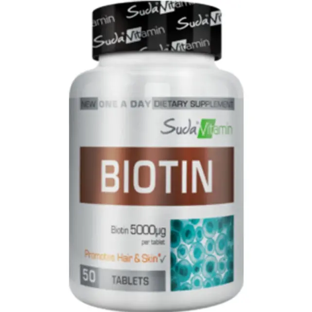 Suda Vitamin Biotin 5000 mcg Takviye Edici Gıda 50 Tablet - 1