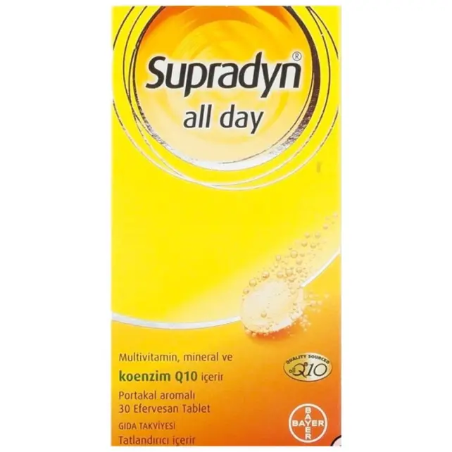 Supradyn All Day Efervesan Koenzim Q10 Takviye Edici Gıda 30 Tablet - 1