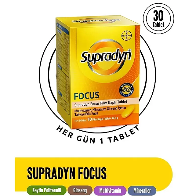 Supradyn Energy Focus Ginseng Takviye Edici Gıda 30 Tablet - 2
