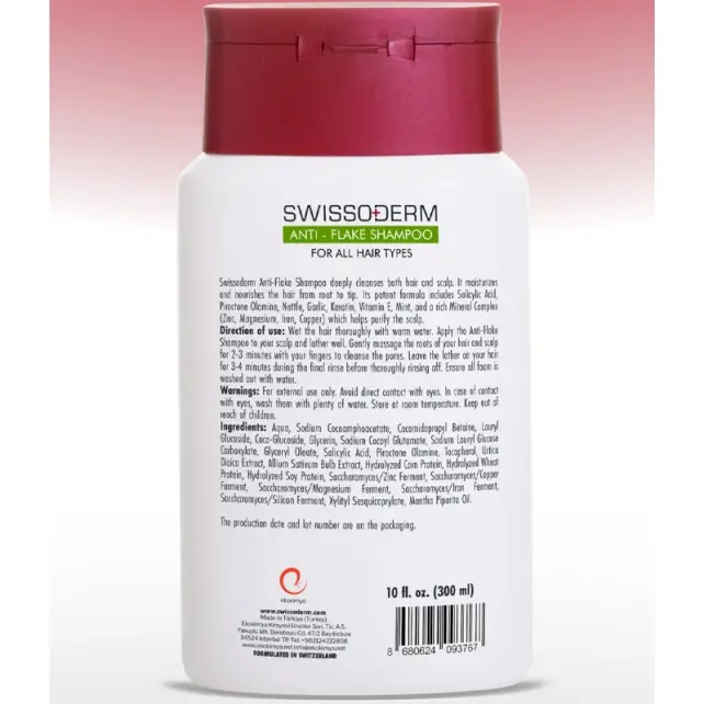 Swissoderm Anti Flake Shampoo - Kepek Karşıtı Şampuan 300ml - 2