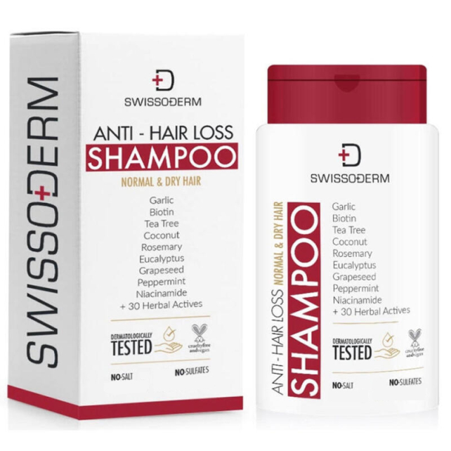 Swissoderm Anti Hair Loss Shampoo - Saç Dökülmesine Karşı Şampuan Normal/Kuru Saç 300ml - 1