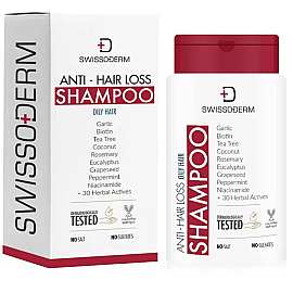 Swissoderm Anti Hair Loss Shampoo - Saç Dökülmesine Karşı Şampuan Yağlı Saç 300ml - Swissoderm