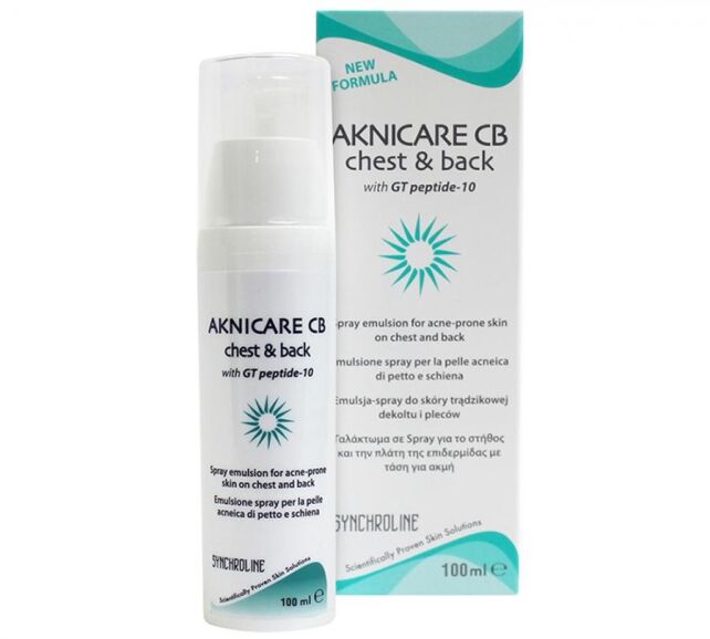 Synchroline Aknicare CB Chest & Back - Akneye Eğilimli Ciltler için Bakım Spreyi 100ml Synchroline Aknicare CB Chest & Back - Akneye Eğilimli Ciltler için Bakım Spreyi 100ml