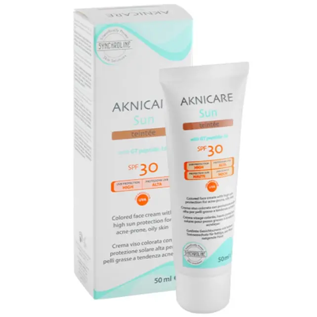 Synchroline Aknicare Sun Tinted SPF30 - Renkli Güneş Kremi 50ml - 1