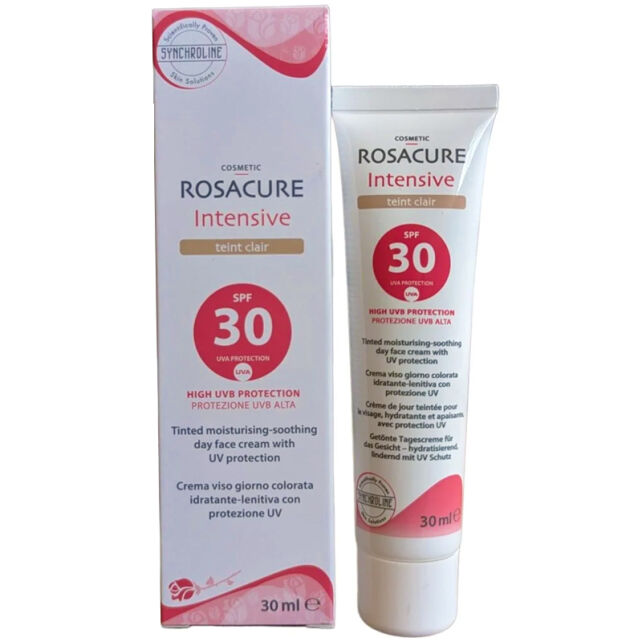 Synchroline Rosacure Intensive SPF30 Tinted - Hassas Ciltler için Renkli Koruyucu Claire 30ml - 1