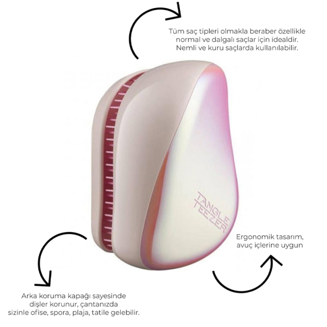 Tangle Teezer Compact Styler Holographic Pink - Saç Fırçası - 2