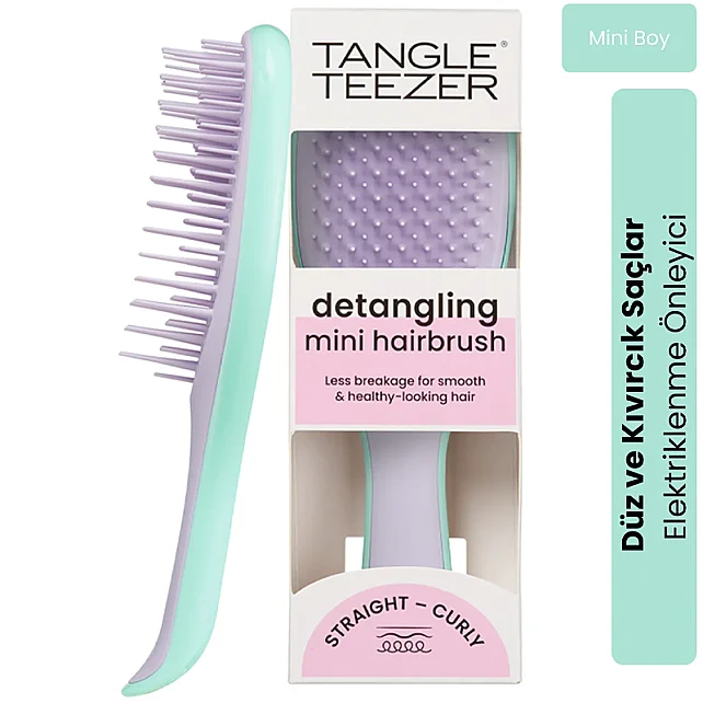 Tangle Teezer Ultimate Detangler Mini Mint Wisteria Leaf - Saç Fırçası - 7