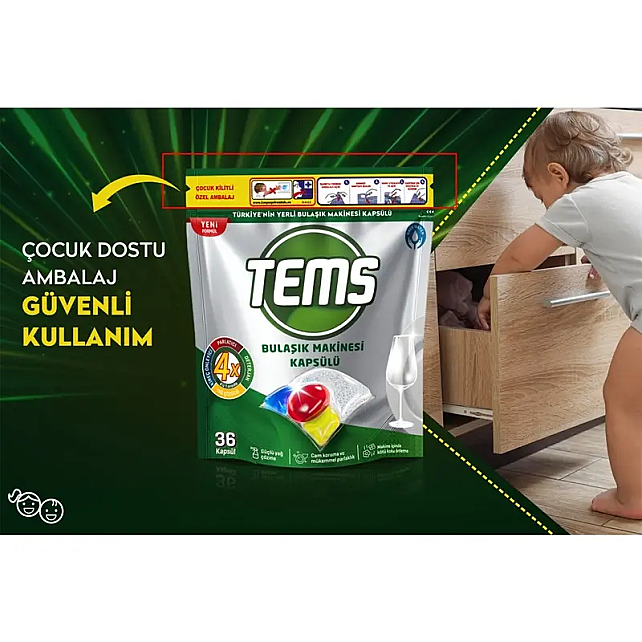 Tems Bulaşık Makinesi Kapsülü 12 Adet - 5