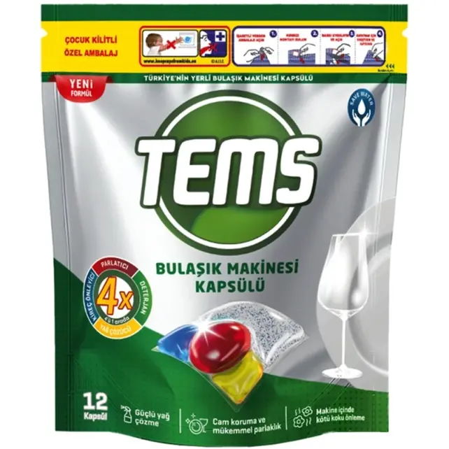 Tems Bulaşık Makinesi Kapsülü 12 Adet - 1