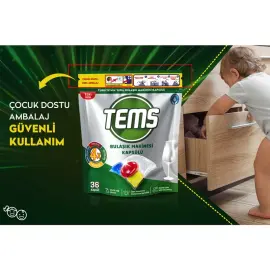 Tems Bulaşık Makinesi Kapsülü 12 Adet - 5