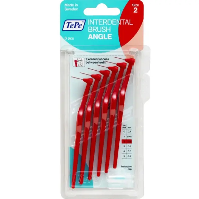 Tepe Angle Saplı Arayüz Fırçası 0.5 mm Kırmızı - 1