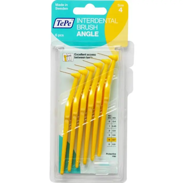 Tepe Angle Saplı Arayüz Fırçası 0.7 mm Sarı - 1