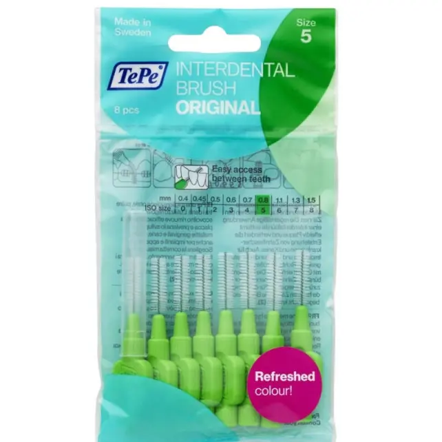 Tepe Arayüz Fırçası 0.8 mm Yeşil 8 Adet - 1