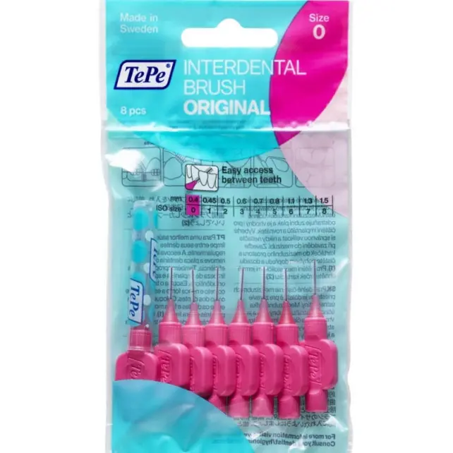 Tepe Arayüz Fırçası 0.4 mm Pembe - 1