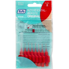 Tepe Arayüz Fırçası 0.5 mm Kırmızı 8'li - Tepe