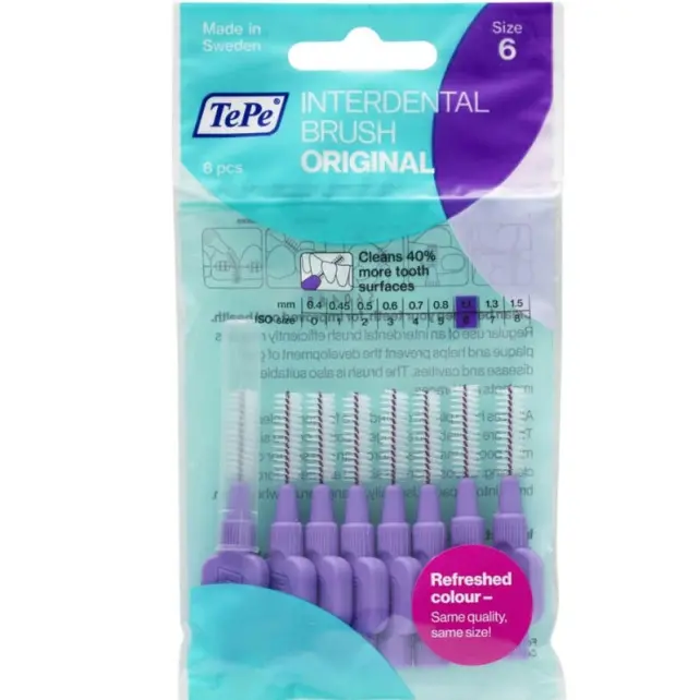 Tepe Arayüz Fırçası 1.1 Mm Mor 8 Adet - 1