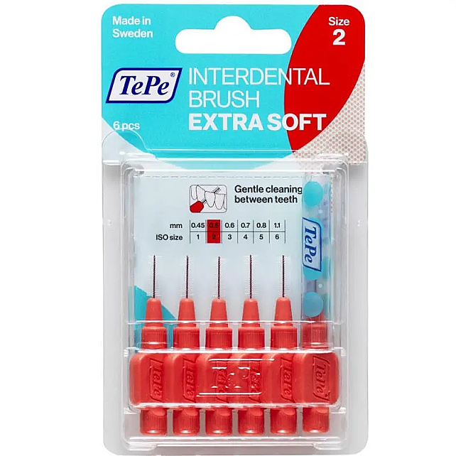 Tepe Blister Extra Soft Arayüz Fırçası 0.5 Mm Kırmızı 6'lı - 1