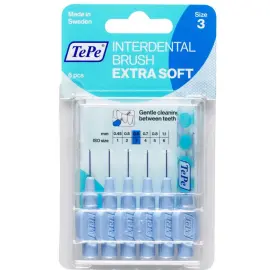 Tepe Blister Extra Soft Arayüz Fırçası 0.6 Mm Mavi 6'lı - Tepe