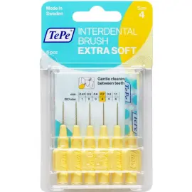 Tepe Blister Extra Soft Arayüz Fırçası 0.7 mm Sarı 6'lı - Tepe