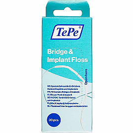 TePe Bridge & Implant Floss Diş İpi 30 Adet - Tepe