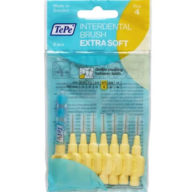 Tepe Extra Soft Arayüz Fırçası 0.7 Mm Sarı 8 Adet - 1