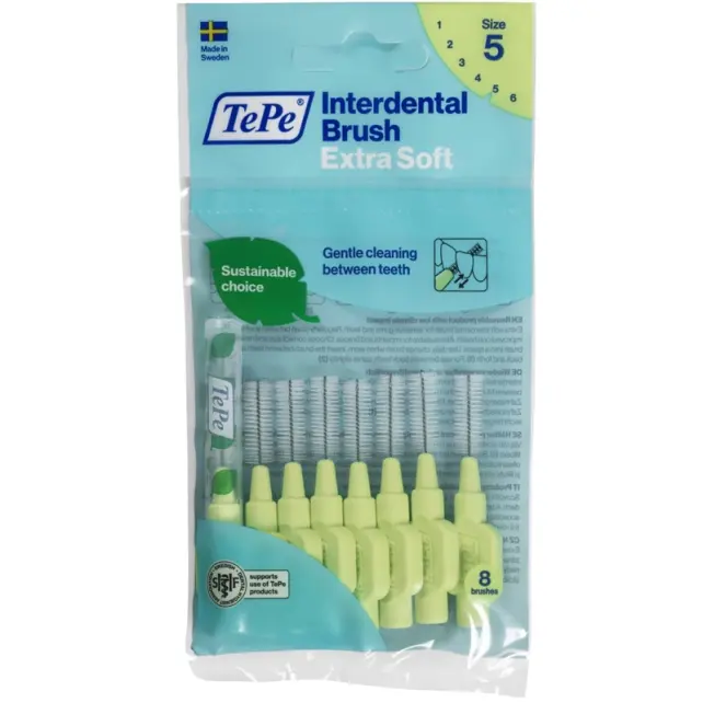 Tepe Extra Soft Arayüz Fırçası 0.8 Mm Yeşil 8 Adet - 1