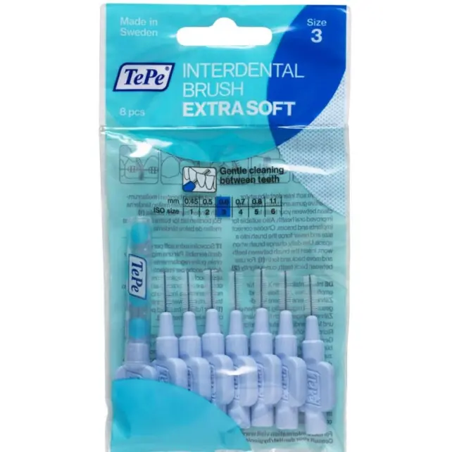Tepe Extra Soft Arayüz Fırçası 0.6 mm Mavi - 1