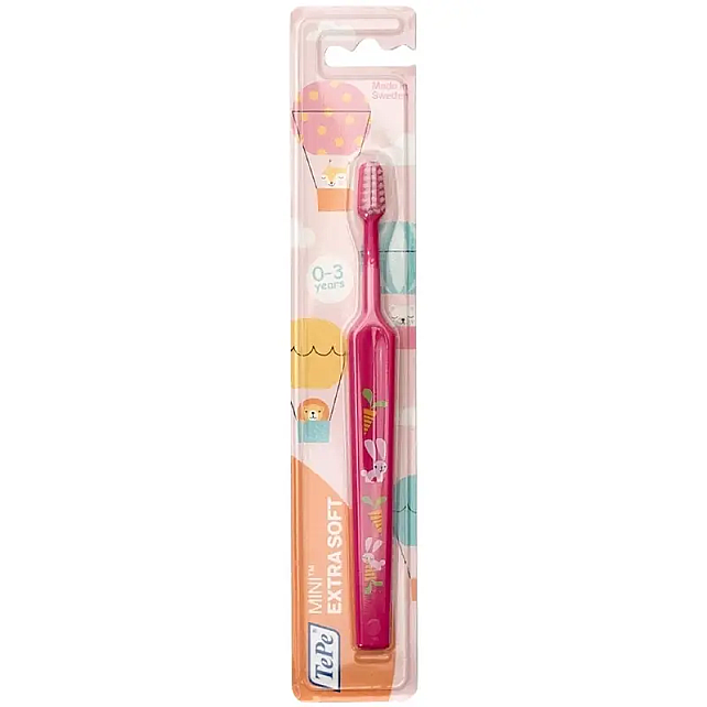 Tepe Mini Extra Soft - Bebek Diş Fırçası 0-3 Yaş Pembe - 1