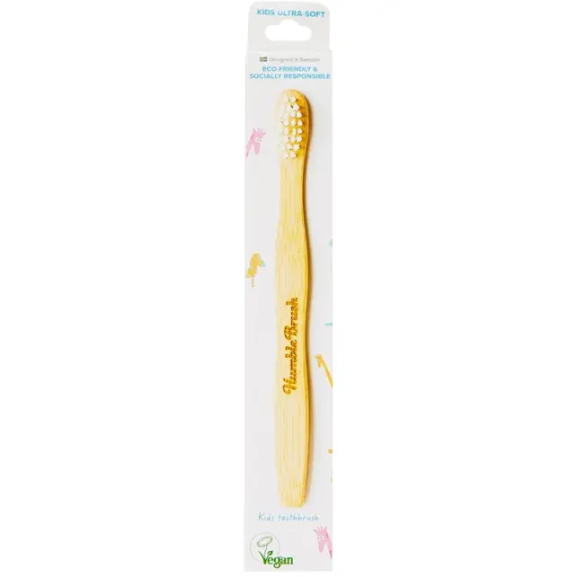 The Humble Co. %100 Doğal Bambu Çocuklar için Diş Fırçası Ekstra Yumuşak - Beyaz - 1