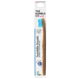 The Humble Co. %100 Doğal Bambu Kids Çocuklar için Diş Fırçası Ekstra Yumuşak - Mavi - THE HUMBLE CO.