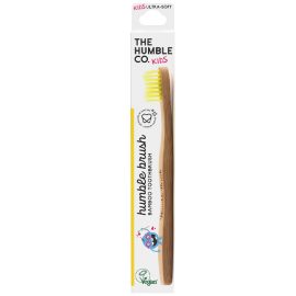 The Humble Co. %100 Doğal Bambu Kids Çocuklar için Diş Fırçası Ekstra Yumuşak - Sarı - THE HUMBLE CO.