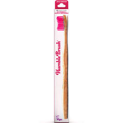 The Humble Co. %100 Doğal Bambu Yetişkin için Diş Fırçası Medium - Kırmızı - THE HUMBLE CO.