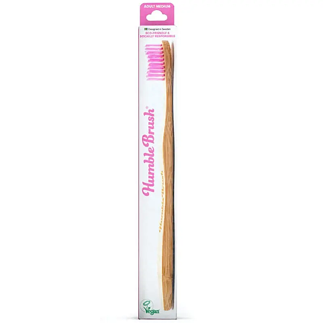 The Humble Co. %100 Doğal Bambu Yetişkin İçin Diş Fırçası Medium - Lila - 1