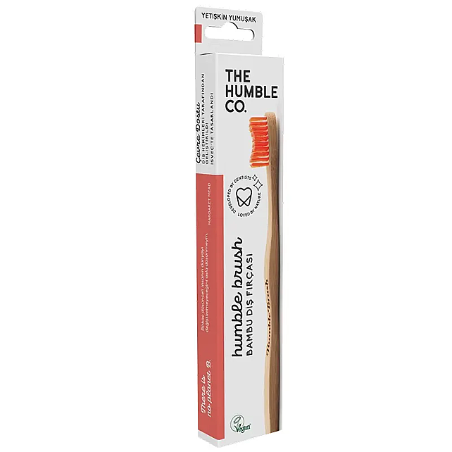 The Humble Co. %100 Doğal Bambu Yetişkin İçin Diş Fırçası Soft - Kırmızı - 2