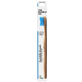 The Humble Co. %100 Doğal Bambu Yetişkin İçin Diş Fırçası Soft - Mavi - THE HUMBLE CO.