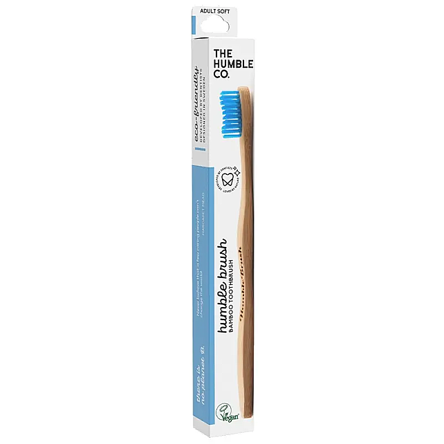 The Humble Co. %100 Doğal Bambu Yetişkin İçin Diş Fırçası Soft - Mavi - 2