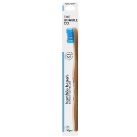 The Humble Co. %100 Doğal Bambu Yetişkin için Diş Fırçası Soft - Mavi - THE HUMBLE CO.
