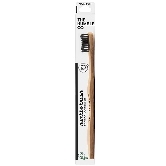The Humble Co. %100 Doğal Bambu Yetişkin İçin Diş Fırçası Soft - Siyah - 1