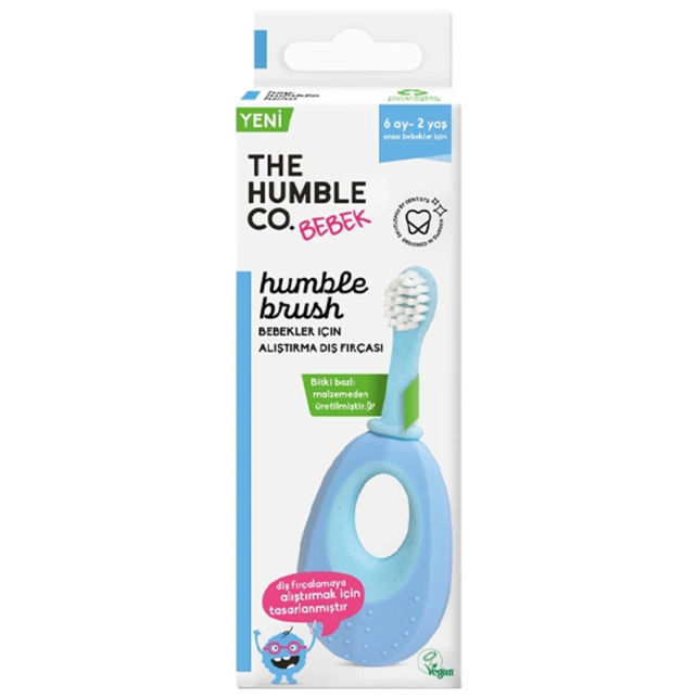 The Humble Co Baby - Bebekler İçin Alıştırma Diş Fırçası Mavi 6 Ay/ 2 Yaş - 1