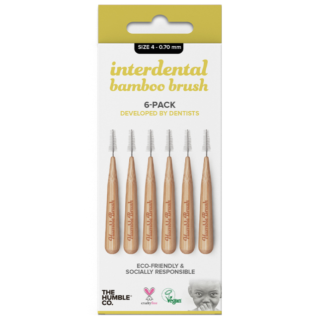 The Humble Co. Bamboo Interdental Brush - Arayüz Fırçası No:04 (O.70 mm) Yellow - 1