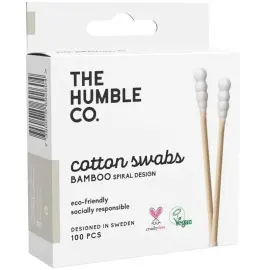 The Humble Co Cotton Swabs Bamboo - Pamuklu Çubuk Beyaz 100 Adet - 1