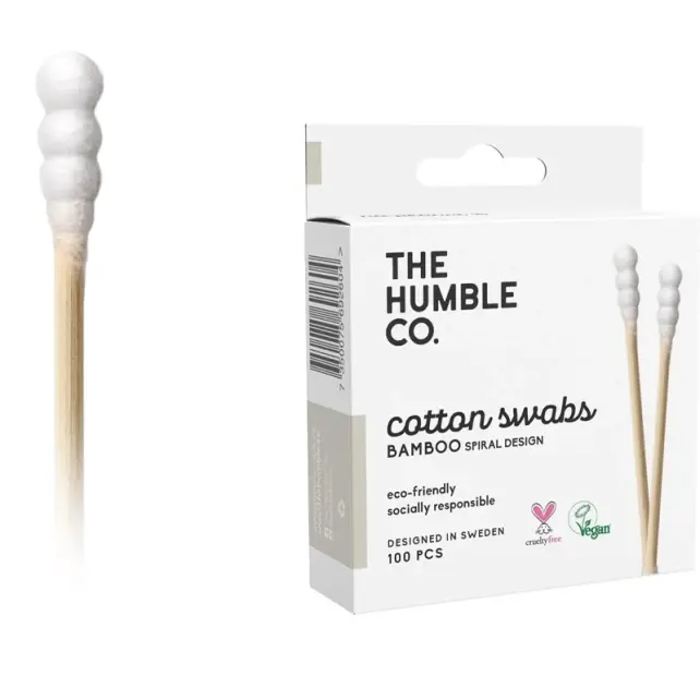 The Humble Co Cotton Swabs Bamboo - Pamuklu Çubuk Beyaz 100 Adet - 2