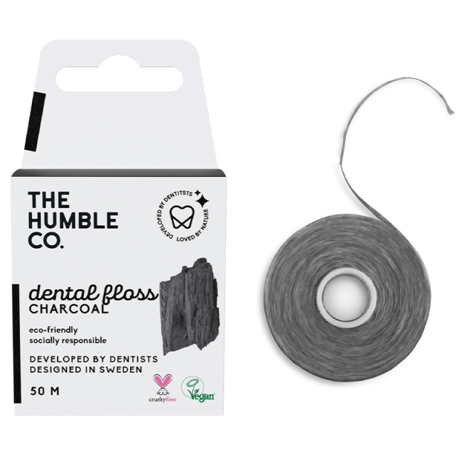 The Humble Co. Dental Floss - Organik Diş İpi 50 M Charcoal - 3