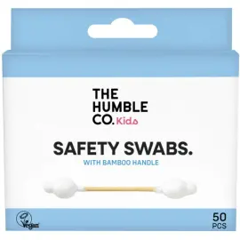 The Humble Co Kids Cotton Swabs Safety - Çocuklar için Emniyetli Kulak Çubuğu Beyaz 50 Adet - 1