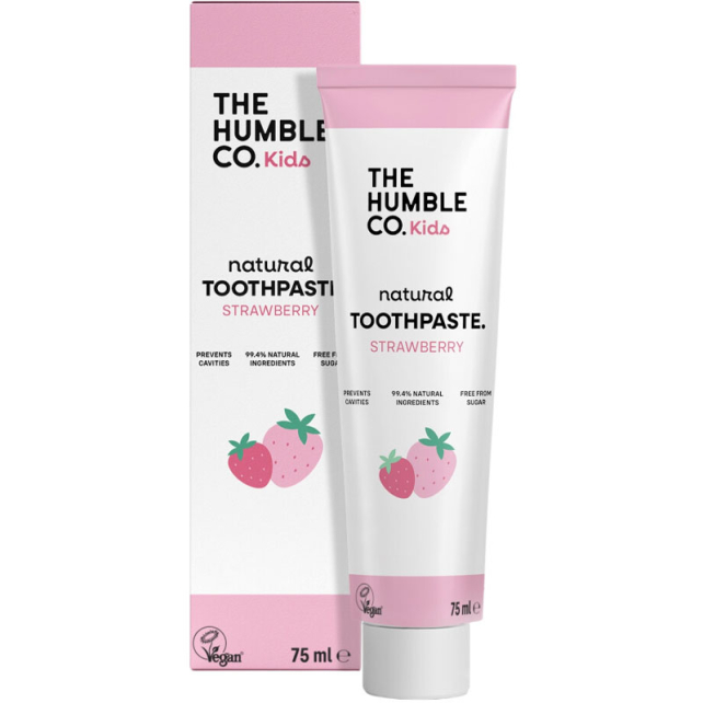 The Humble Co. Natural Toothpaste For Kids Strawberry Çocuklar için Diş Macunu 0-6 Yaş 75ml - 1