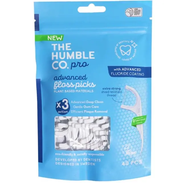 The Humble Co Pro Advanced Floss Picks - Diş İpi 40 Adet - 1