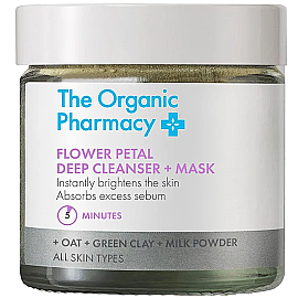 The Organic Pharmacy Flower Petal Deep Cleanser & Mask - Çift Etkili Peeling ve Maske 40 g - The Organic Pharmacy