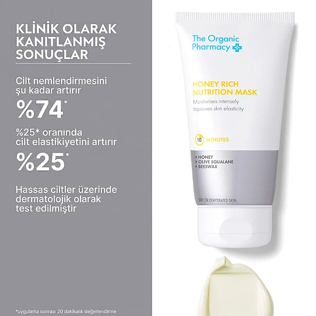 The Organic Pharmacy Honey Rich Nutrition Mask - Bal Özlü Nemlendirici Maske 60ml - 5